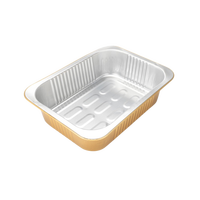 Conteneur en aluminium jetable de qualité alimentaire de 1025 ml avec couvercle, emballage alimentaire écologique pour la cuisson et les plats à emporter