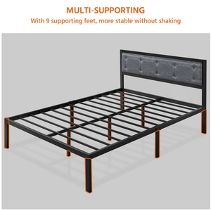 Tête de lit en acier, couvre-lit souple, tailles King/Queen Size, Double - Product Image 3