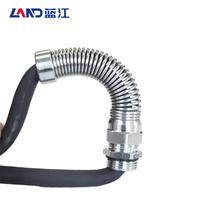 IP68 M Gewinde 304 Edelstahl Biege feste Kabel verschraubung Wasserdichte Steck verbinder Flexible Verbindung
