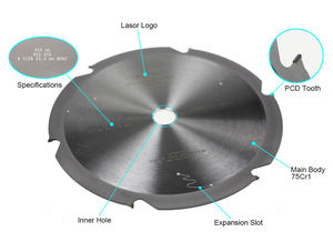 Pisau gergaji bundar PCD 180mm, 6 gigi 5/8 "Arbor ujung TCG serat semen - Product Image 5