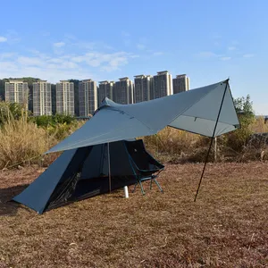Tipi חמה אוהלים עם תנור שקע למשפחה חיצוני קמפינג אוהל חיצוני נסיעות טיולי קמפינג ארבעה-עונה אוהל קל משקל ניילון