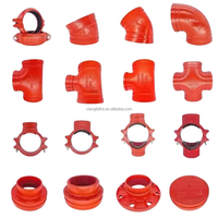 Raccord rigide rainuré en fonte ductile XiangFa PN16 avec joint EPDM DN50-DN200, recyclable, pour conduite de sprinkler anti-incendie 1,6 MPa