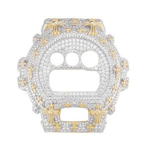 Bijoux fins, <span class=keywords><strong>lunette</strong></span> en moissanite <span class=keywords><strong>pour</strong></span> Gshock Hip Hop GW6900 S925, <span class=keywords><strong>lunette</strong></span> en diamant moissanite glacée, montre en moissanite, <span class=keywords><strong>lunette</strong></span> de montre - Product Image 4