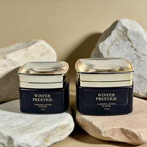 צנצנת זכוכית ריקה 50/100 גרם מכסה מצופה אלקטרוליטית גימור מבריק אריזת קוסמטיקה פרימיום בקבוקי טיפוח עור צנצנת קוסמטיקה יוקרתית מזכוכית - Product Image 2