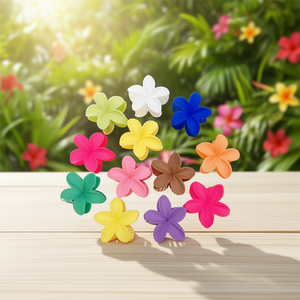 Fermaglio per capelli Frosted Frangipani a forma di fiore da 8 cm per donne e ragazze - Product Image 2