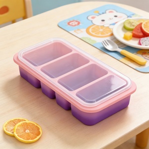 Molde Rectangular de Silicona Personalizado al por Mayor, Bandeja para Cubitos de Hielo de Seis Compartimentos, Reutilizable, de Grado Alimenticio, Caja para Alimentos Complementarios - Product Image 5