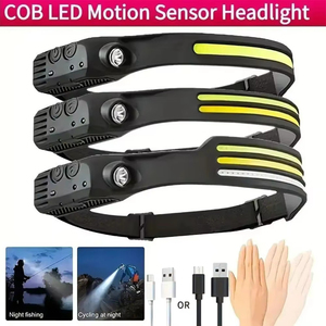 USB recargable LED Sensor faro COB faro <span class=keywords><strong>cabeza</strong></span> antorcha luz <span class=keywords><strong>de</strong></span> <span class=keywords><strong>trabajo</strong></span> impermeable faro <span class=keywords><strong>para</strong></span> pesca Camping linterna - Product Image 2