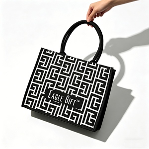 Bolsa de Yute Tejida a Mano Ecológica, Bolsa de Compras Reutilizable, Logotipo Personalizado, Gran Capacidad, Resistente al Agua, para la Vida Diaria - Product Image 5