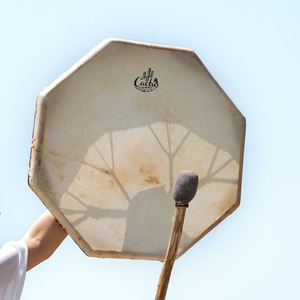 SUCCESS Günstiger Preis 40-60cm Handgefertigte Runde Schamanentrommeln aus Holz mit Natürlichem Ziegenfell Premium Percussion mit Tasche und Schlägel - Product Image 1