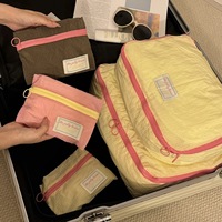 Essentiels pour les voyages d'affaires : Organiseur de voyage imperméable en nylon, cubes de rangement pour bagages, séparateurs de vêtements, multi-usages, compact