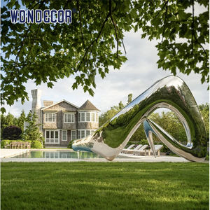 Wonders Best-selling Modern Outdoor Swimming Pool Large Metal Slide '<span class=keywords><strong>reflex</strong></span>' Sculpture en acier inoxydable - Product Image 4