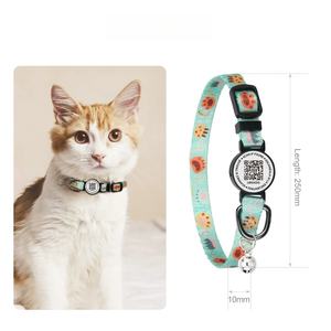 <span class=keywords><strong>Collar</strong></span> de posicionamiento para gatos, <span class=keywords><strong>Collar</strong></span> de perro de seguimiento con código QR, <span class=keywords><strong>Collar</strong></span> de gato separable con anillo de campana, localizador, accesorios para mascotas, soporte de etiqueta de aire - Product Image 4