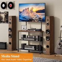 Maßgefertigter Wohnzimmer-Möbel Platzsparender Holz-Metall 3-stufiger Eck-TV-Ständer für 14 bis 42 Zoll Fernseher