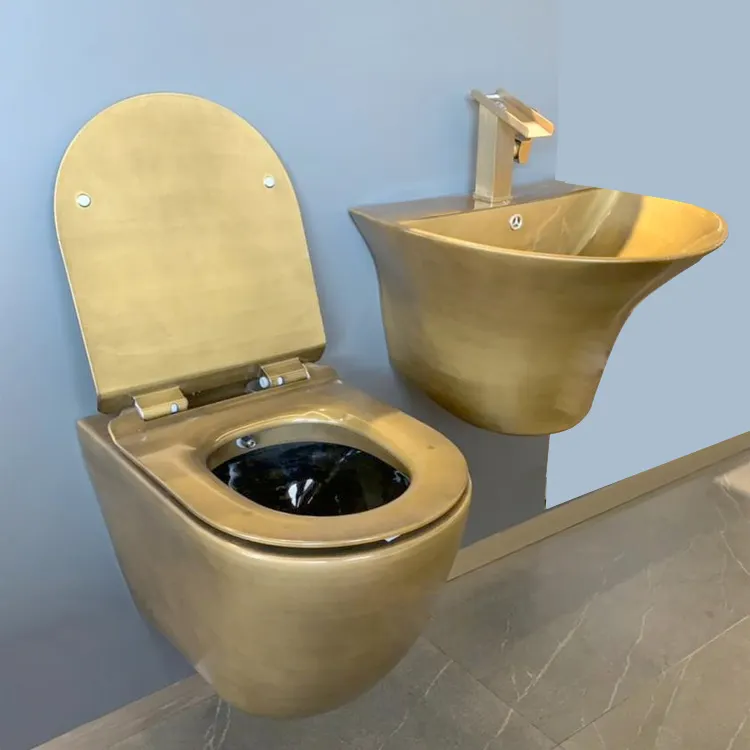 छोटे स्थान वाले बाथरूम डब्ल्यूसी सिंक फर्नीचर उत्पाद हैंग सेनेटरी वन पीस बेसिन पेडस्टल डुअल क्लॉज़ेट पैन बेबी पॉटी टॉयलेट