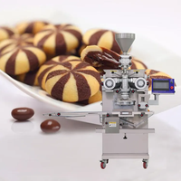 Remplissage de biscuits incrustant et formant la machine Biscuits de remplissage de chocolat de deux couleurs faisant la machine pour des entreprises