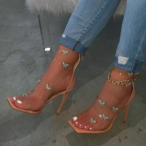 Chaussures à talons hauts pour femmes, nouveau Design, bon marché, vente en gros, chaussures à talons hauts transparents, chaussures Sexy pour femmes - Product Image 4