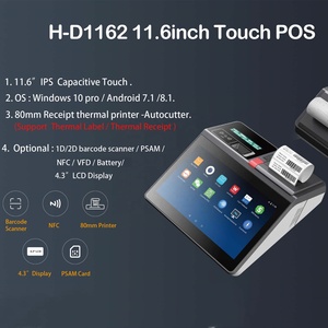 11.6 inch Windows point of Sale thiết bị đầu cuối offline màn hình cảm ứng tất cả trong một tiền mặt đăng ký POS hệ thống máy và máy <span class=keywords><strong>in</strong></span> hóa đơn - Product Image 5
