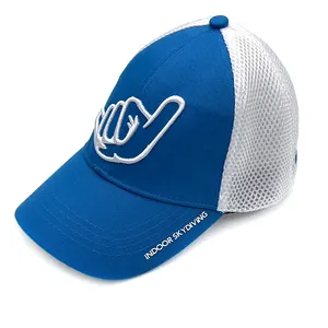 Gorra deportiva de pelotas de actividad de diseño personalizado, gorra de camionero con botones de malla y logotipo de pantalla de seda