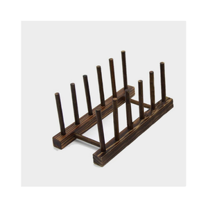 Popular vajilla organizador de almacenamiento <span class=keywords><strong>bandeja</strong></span> placa estante de secado soporte de exhibición escurridor soporte mano madera cocina plato escurridor - Product Image 3