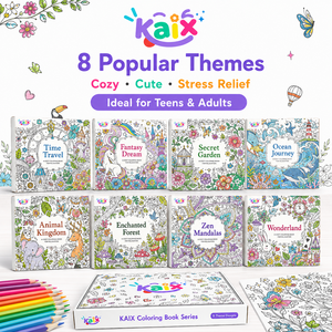 Coffret de livres de coloriage pour adultes KAIX Secret Garden, 8 thèmes populaires, <span class=keywords><strong>pages</strong></span> anti-stress pour adolescents, vente en gros pour boutiques de cadeaux - Product Image 1
