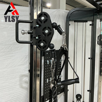 Machine Smith de musculation à domicile en acier avec système double et machine à câbles croisés