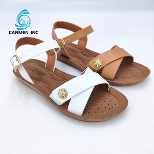 Sandales plates pour femmes à la mode en vente chaude sandales plates pour femmes sandales confortables pour <span class=keywords><strong>pieds</strong></span> plats pour femmes fille dame - Product Image 5