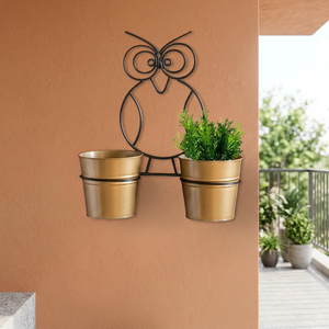 Porte-plantes mural en métal en forme de hibou, design de dessin animé, support de plantes suspendu moderne pour une utilisation en intérieur et en extérieur - Product Image 5
