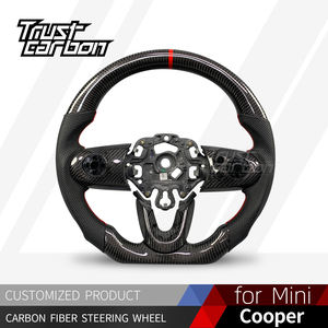 Piezas de Automóvil para Mini <span class=keywords><strong>Cooper</strong></span> Countryman <span class=keywords><strong>Clubman</strong></span> S SE JCW 2016-2020, Volante Personalizado de Cuero y Fibra de Carbono - Product Image 2