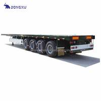 Dreiachs 50-Tonnen-40-Fuß-Flatbed-Container Versorgungs-Schienenanhänger mit Frontwand