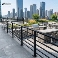 Clôture et Garde-corps de Balcon en Alliage d'Aluminium Minimaliste Premium avec Installation DIY pour Villa, Appartement, Escalier