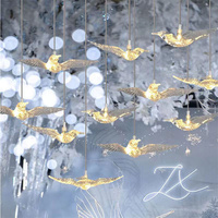 Acrylique Oiseaux De Mariage Décoratif LED Lustre Éclairage Lampes Suspendues Lumières De Mariage