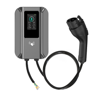 DIBOEV Nouvelle borne de recharge murale rapide pour véhicules électriques, 48 ampères, niveau 2, 200-240 V, câblage direct, NEMA 14-50 J1772, IP66, étanche