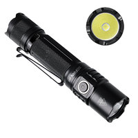 Lampe torche tactique 3800lm 21700 avec double interrupteur, étanche IPX68, portée du faisceau de 280m, rechargeable par USB-C, lumière LED pour le camping