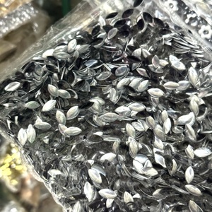 Strass thermocollants <span class=keywords><strong>en</strong></span> <span class=keywords><strong>aluminium</strong></span> noir <span class=keywords><strong>marquise</strong></span> 5*10mm, sans nickel, écologiques, pour vêtements - Vente <span class=keywords><strong>en</strong></span> gros - Product Image 2