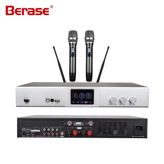 2025 New Models Digital Music Sound System Built in Microphone 2 Channel 3 in 1 Class D Professional Karaoke Amplifier