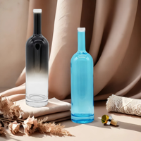 Bouteilles en verre personnalisées protégées contre les UV, 500 ml, bouteilles en verre vides pour liqueur, emballage d'alcool haut de gamme pour un stockage à long terme