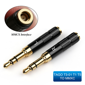 Adaptateur convertisseur plaqué or Meze99 109 <span class=keywords><strong>TAGO</strong></span> T3/T1 T5 ADX5000 MDR-Z1R vers prise MMCX - Product Image 5