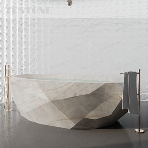 Bañera de Mármol Natural Taj <span class=keywords><strong>Mahai</strong></span> de Alta Gama Tostone, Bañera Ergonómica para Inmersión, Diseño Interior de Lujo para Hogares Privados - Product Image 4