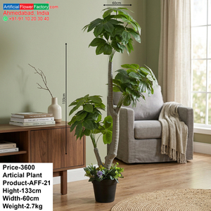 Artificial Green Schefflera <b>Tree</b> Indoor Decorative Potted Plant Premium Home Office Hotel Lobby Event Display Plant - Product Image 6