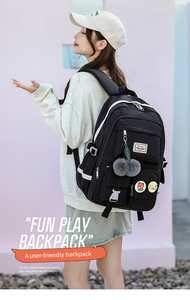 Mochila Estilo Coreano de Gran Capacidad, Impermeable y Ergonómica para Estudiantes, Mochila con Logotipo Personalizado al por Mayor - Product Image 5