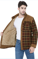 Veste d'hiver 2023 pour homme, chaude, à carreaux, logo personnalisé, coton épais, chemise de sport, automne-hiver, veste chaude pour homme