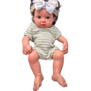 2025 Neuerscheinung <span class=keywords><strong>Premium</strong></span> 13-Zoll Lockiges Haar Weiche Lebensechte Silikon-Reborn-Babypuppen Vollkörper Kinder-Lernspielzeug MLF - Product Image 5