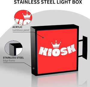 Custom Advertising Logo Lightbox Double Sided Outdoor LED Light Boxes for Business Retail Salon Cafés <b>Bars</b> Restaurants Shop - Product Image 3