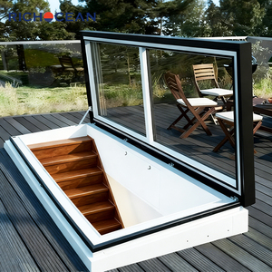 Ventana de Techo Moderna RICHOCEAN con Doble Vidrio Templado, Ventana de Escape Motorizada de Aluminio para Sótano - Product Image 6