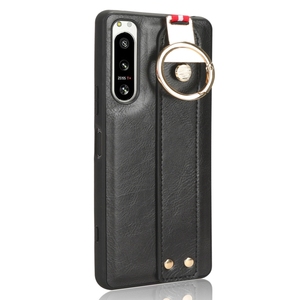 Para <span class=keywords><strong>Sony</strong></span> <span class=keywords><strong>Xperia</strong></span> 5 IV / 5III / 10IV / 10III /<span class=keywords><strong>1IV</strong></span> /1III pulsera TPU PU cuero contraportada funda de teléfono con soporte para correa de muñeca - Product Image 3