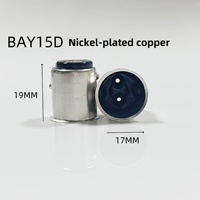 Douille de support de lampe de voiture B15 BA15S BAY15D BA15D BAY15S, tube droit en cuivre nickelé, base de tête de lampe à souder