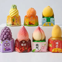 Boîte de crème glacée fruitée certifiée Halal OEM, pêche, mangue, citron, chocolat, pour la vente en gros