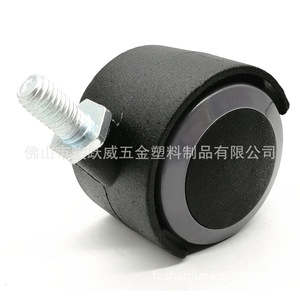 Foshan Junwei 1.5 Inch Pu <b>Swivel</b> Caster Silent Furniture Wheel Black Gray - Product Image 3