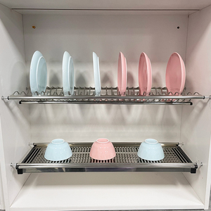 Estante de Almacenamiento de Cocina Cromado de Estilo Moderno Kichan, Escurridor de Platos para Vajilla, Gran Capacidad de Carga, Fácil Instalación - Product Image 1