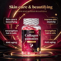 Gummies au collagène avec biotine, améliore l'élasticité de la peau, soutient les cheveux et les ongles, 60 unités, OEM/ODM